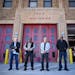 Former Minneapolis firefighters, from left, Mike Beaulieu, Skypp Lee, John Wong and Wayne Brown, all members of the department when it was desegregate