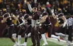 Gophers head coach P.J. Fleck signaled to his team in the first half. ] Aaron Lavinsky &#x2022; aaron.lavinsky@startribune.com The Gophers played the 