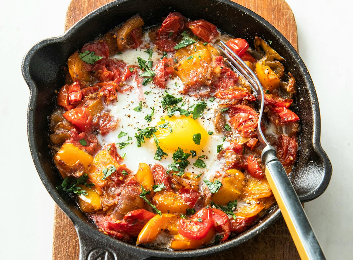 Beth Dooley's recipe for Shashuka for One is inspired by Yotam Ottolenghi's "Plenty." Credit: Mette Nielsen, Special to the Star Tribune.