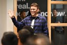 Director Anthony Russo arrived to speak to teens and young adults from local Best Buy Teen Tech Centers Wednesday at Best Buy's headquarters.