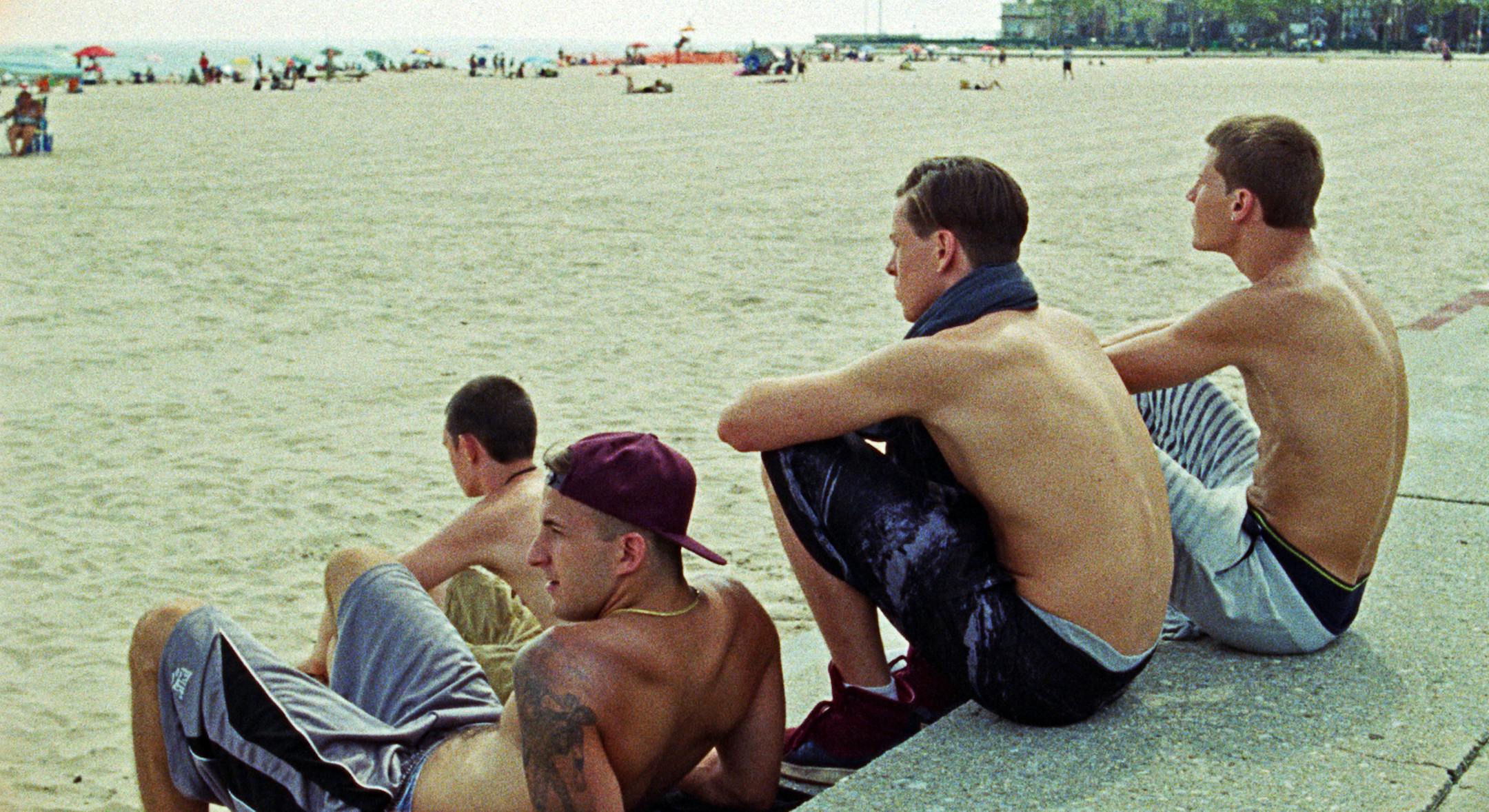 This image released by Neon shows a scene from "Beach Rats." (Neon via AP)