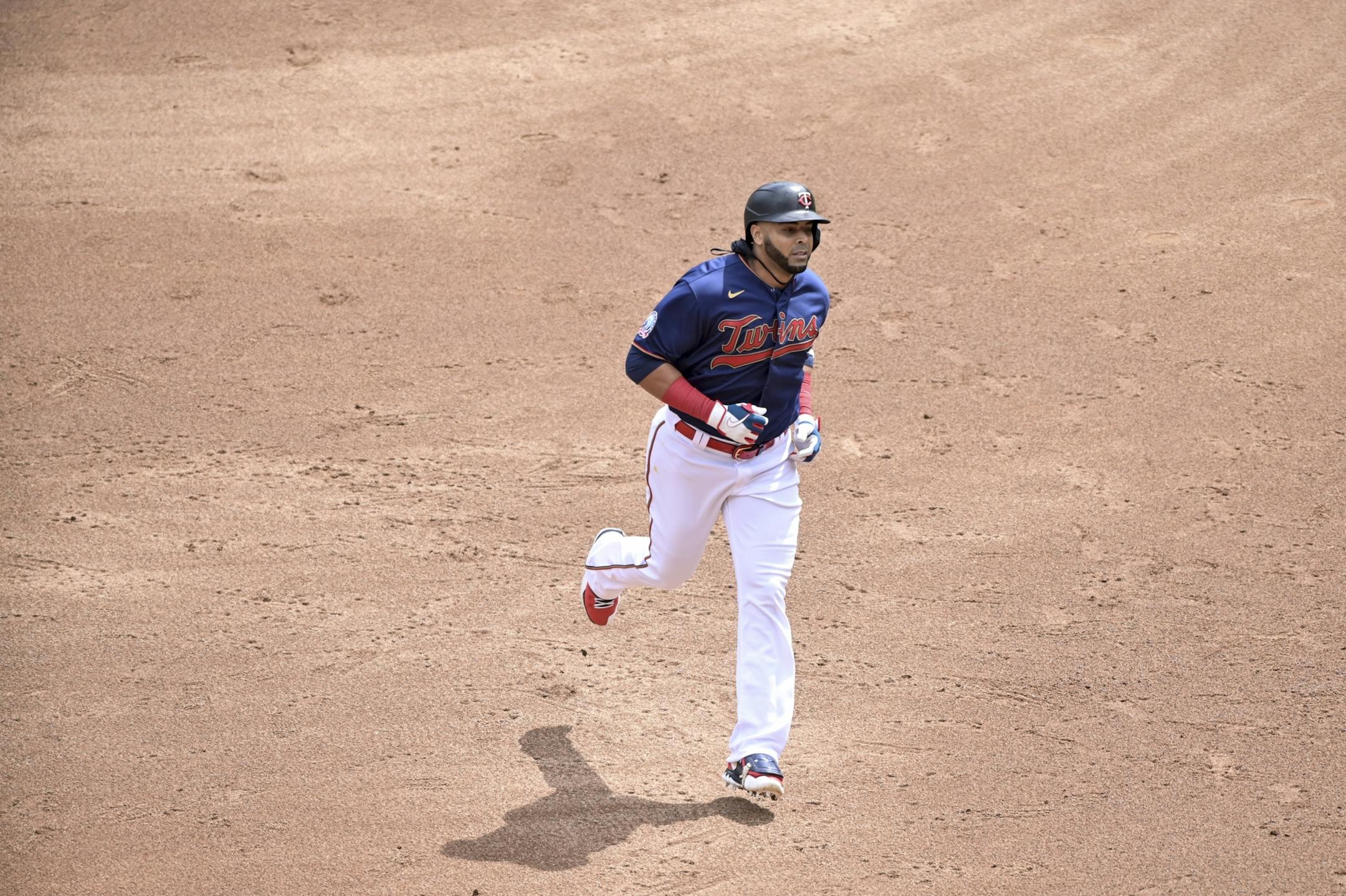 Minnesota Twins designated hitter Nelson Cruz (23) hit a 2-run home run in the bottom of the third inning against the Kansas City Royals.