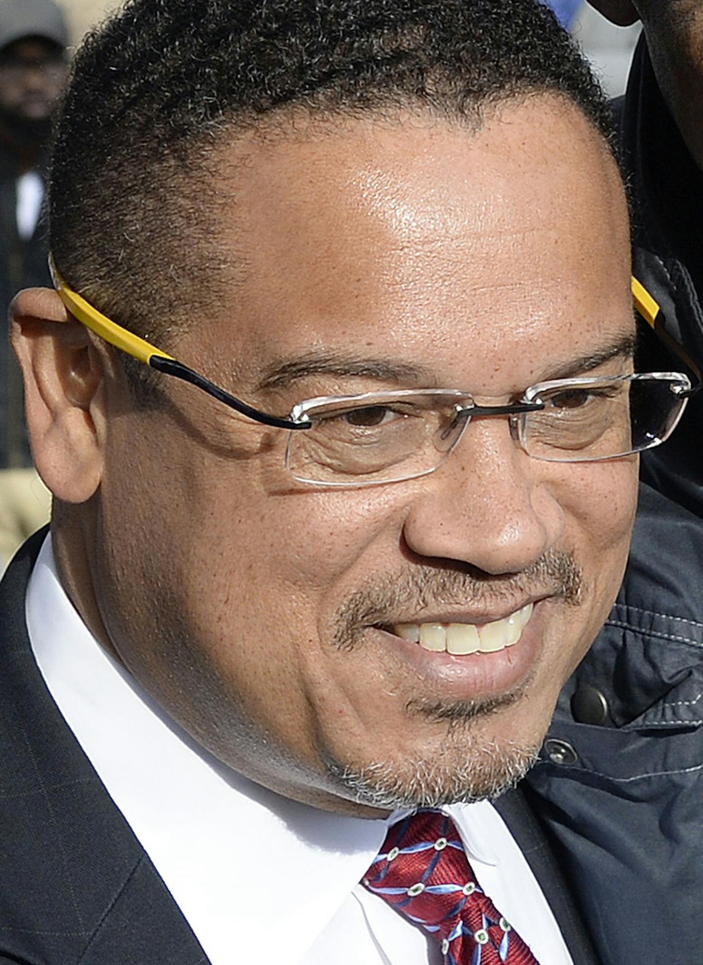 Actor Danny Glover and Dem Rep. Keith Ellison join striking federal contract workers during their rally to hold President-elect Donald Trump accountable to keeping his promise to workers Dec. 7, 2016 in Washington, D.C. (Olivier Douliery/Abaca Press/TNS)