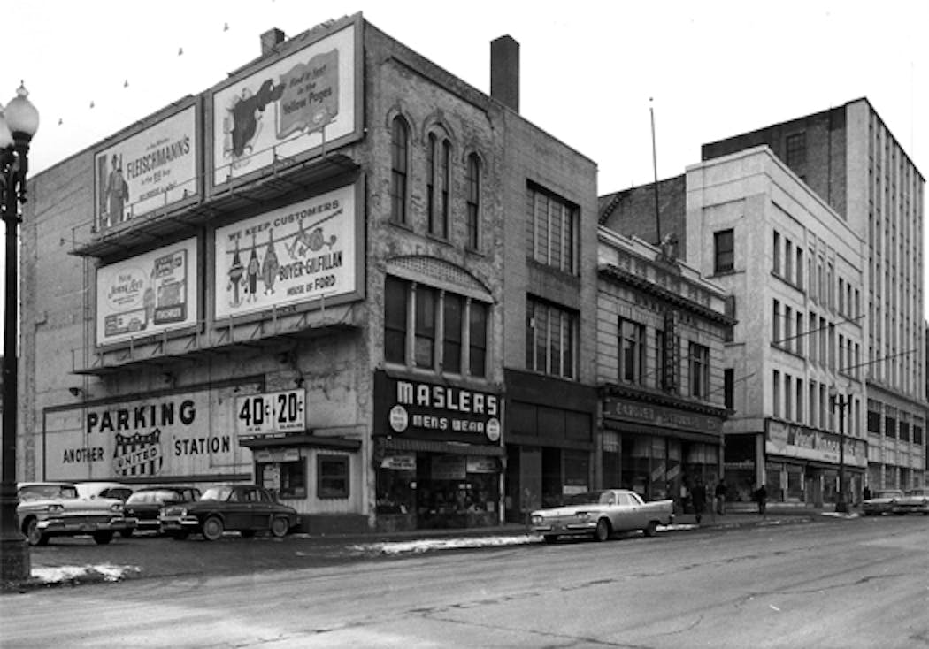 A snapshot of a downtown Minneapolis block from 1960.