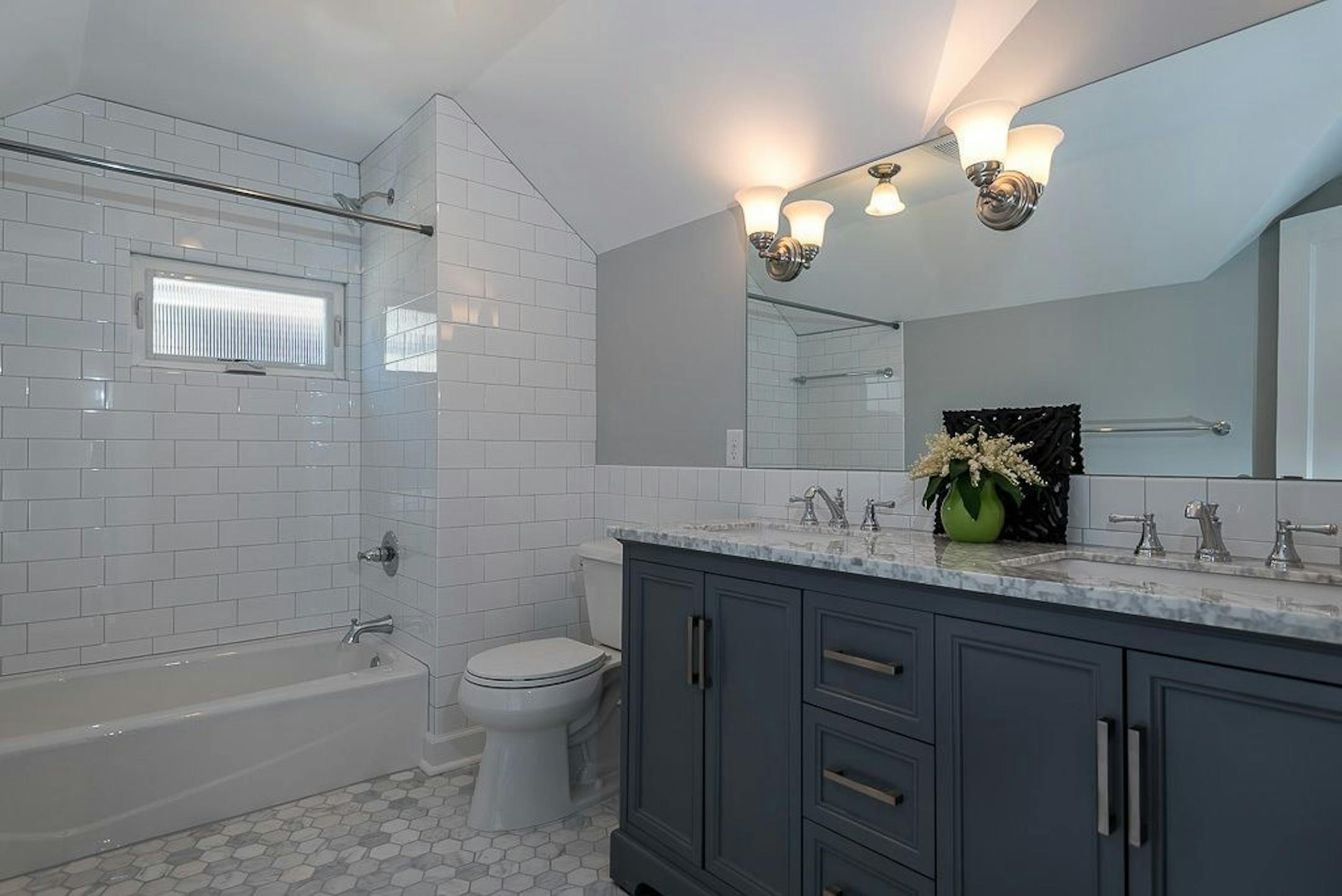 One of two new bathrooms.