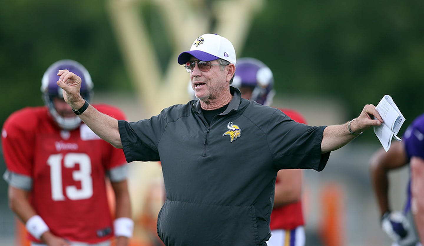 Norv Turner during training camp.