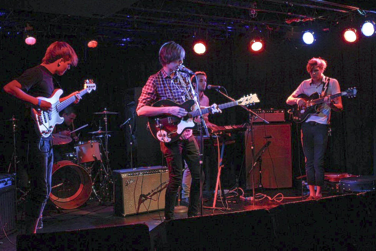 Howler's Jordan Gatesmith, center: "It's weird being treated like some sort of rock star in England. I've never even been out of the country."