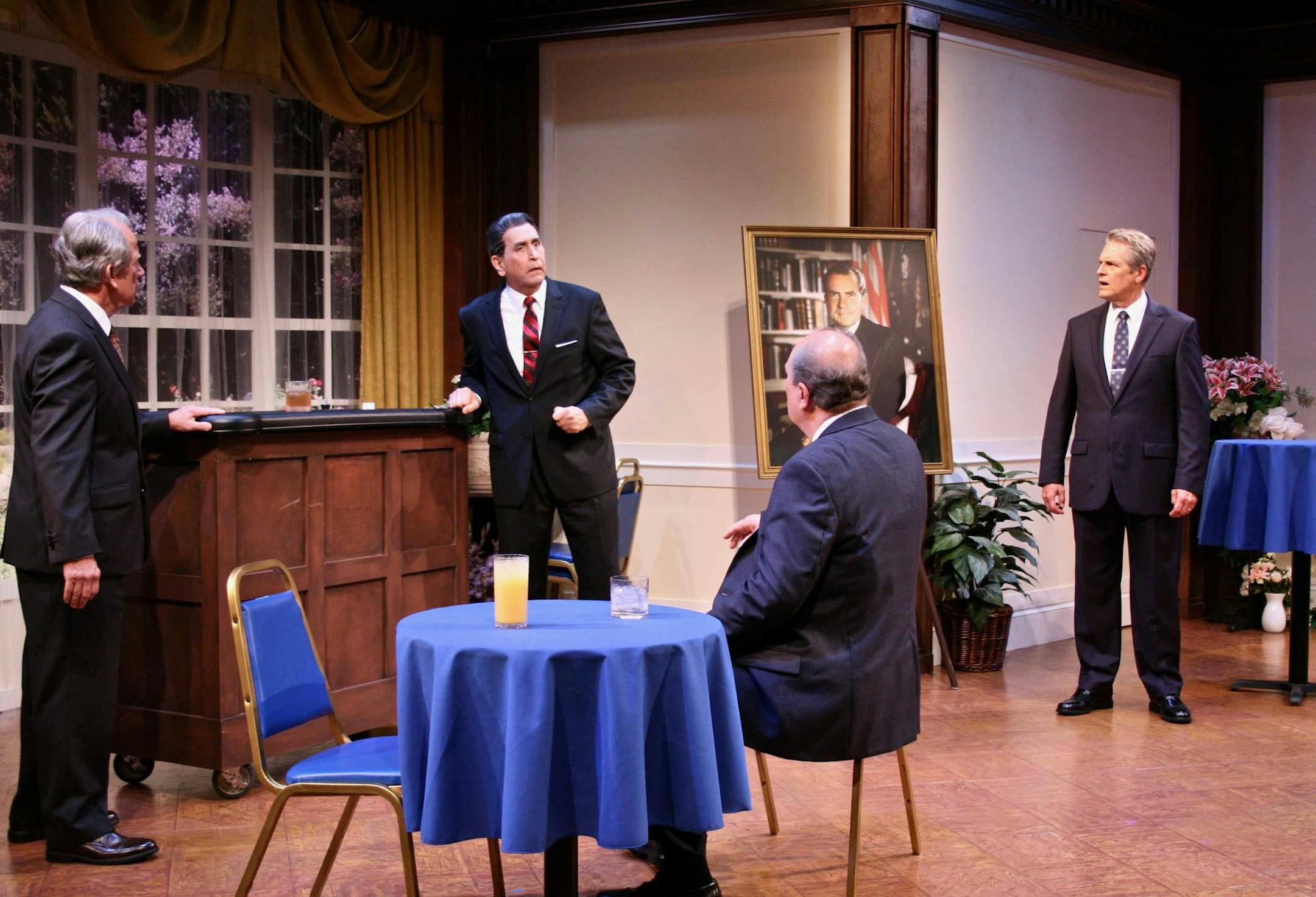 The "Five Presidents": Gerald Ford (James Ramlet), Jimmy Carter (Martin L'Herault), Ronald Reagan (Steve Sheridan), George H.W. Bush (Casey E. Lewis) and Bill Clinton (William Gilness).