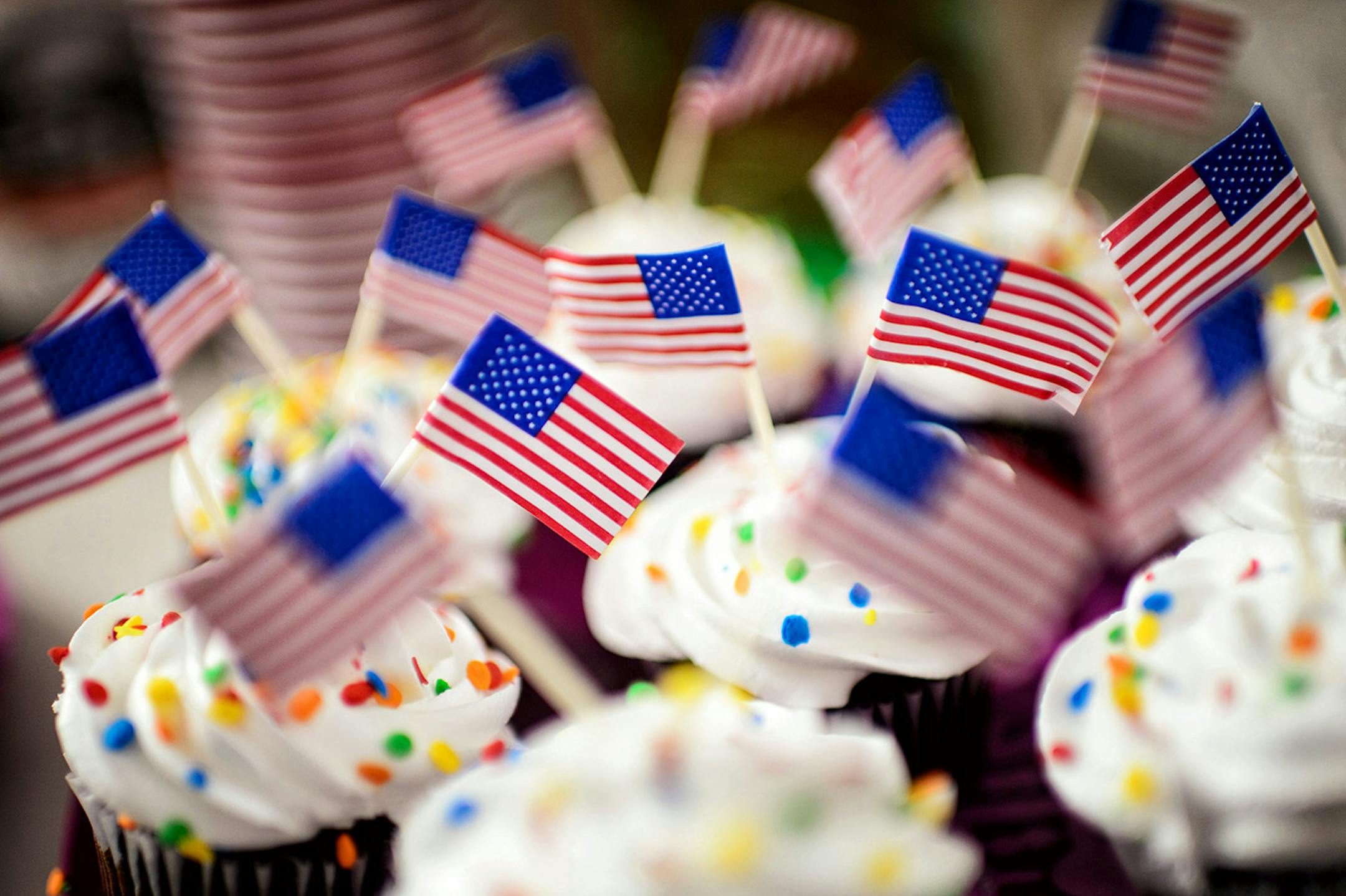 Patriotic cupcakes in the Duluth GOP Victory Office for Stewart Mills appearance. ] GLEN STUBBE * gstubbe@startribune.com Friday, October 31, 2014