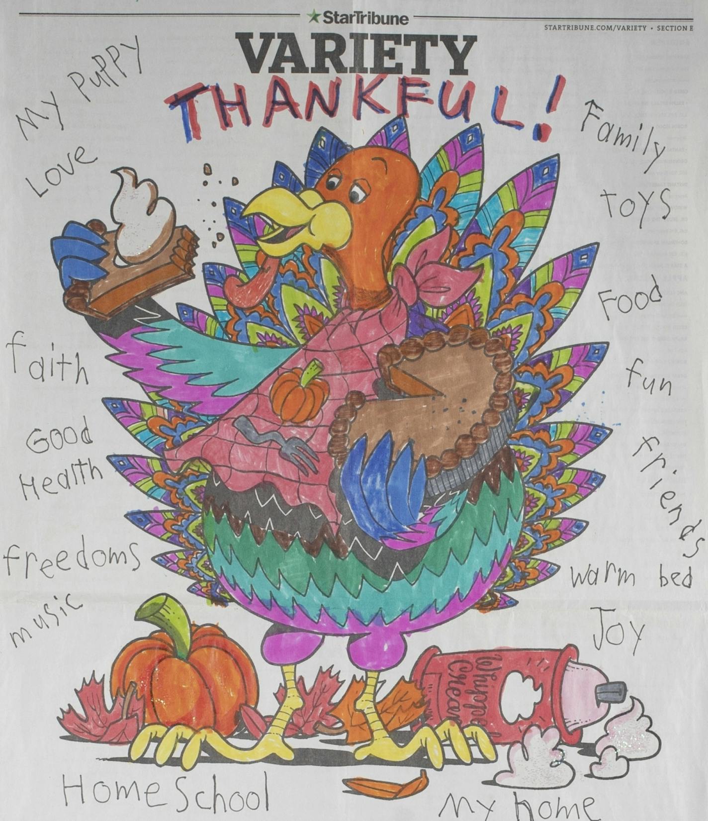 Oh You Turkey contest winners: First place, ages 9-12 Aaron Clapp, age 9.