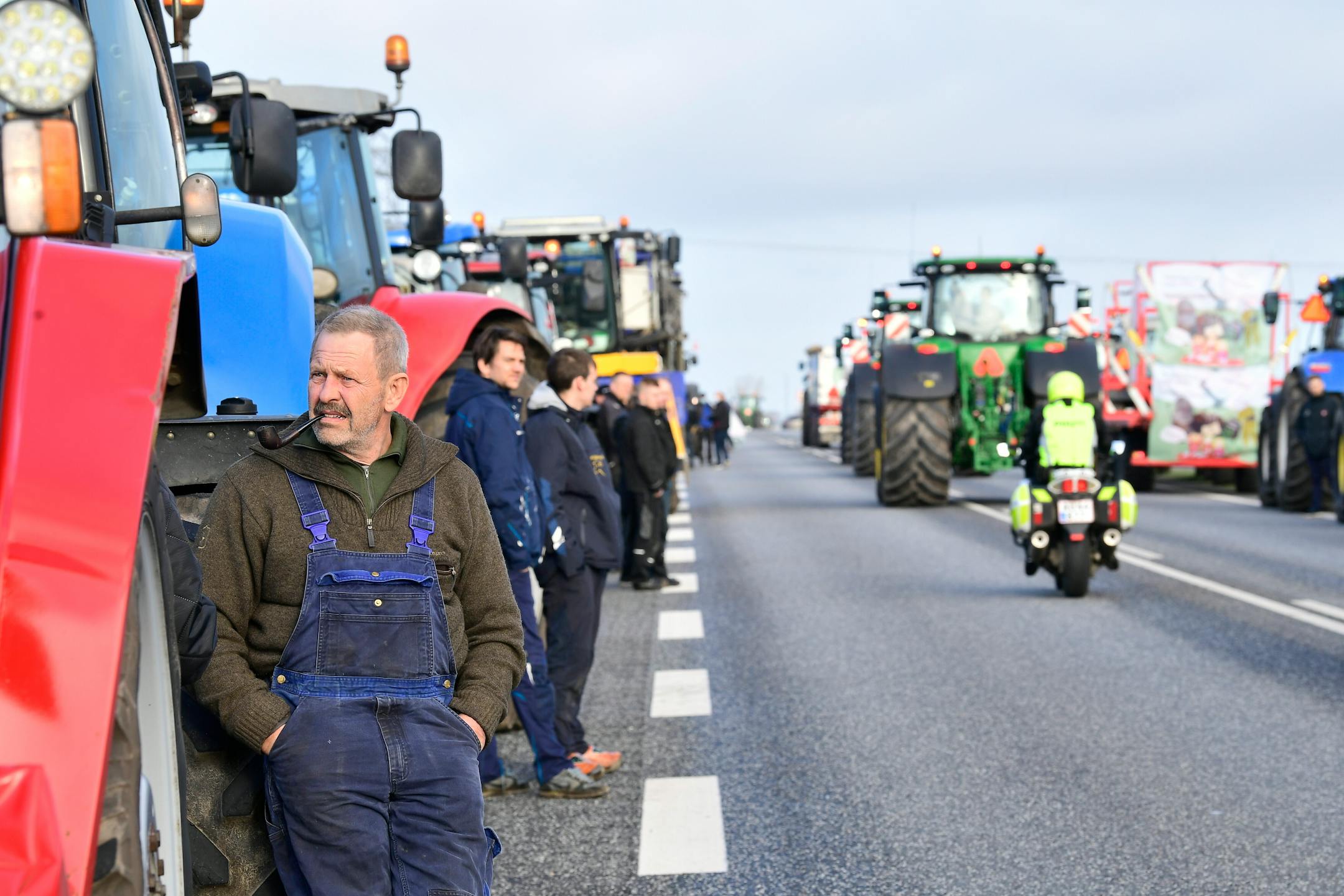 Mink farmers protest in Holstebro in Jutland, Denmark, Friday Nov. 6, 2020.