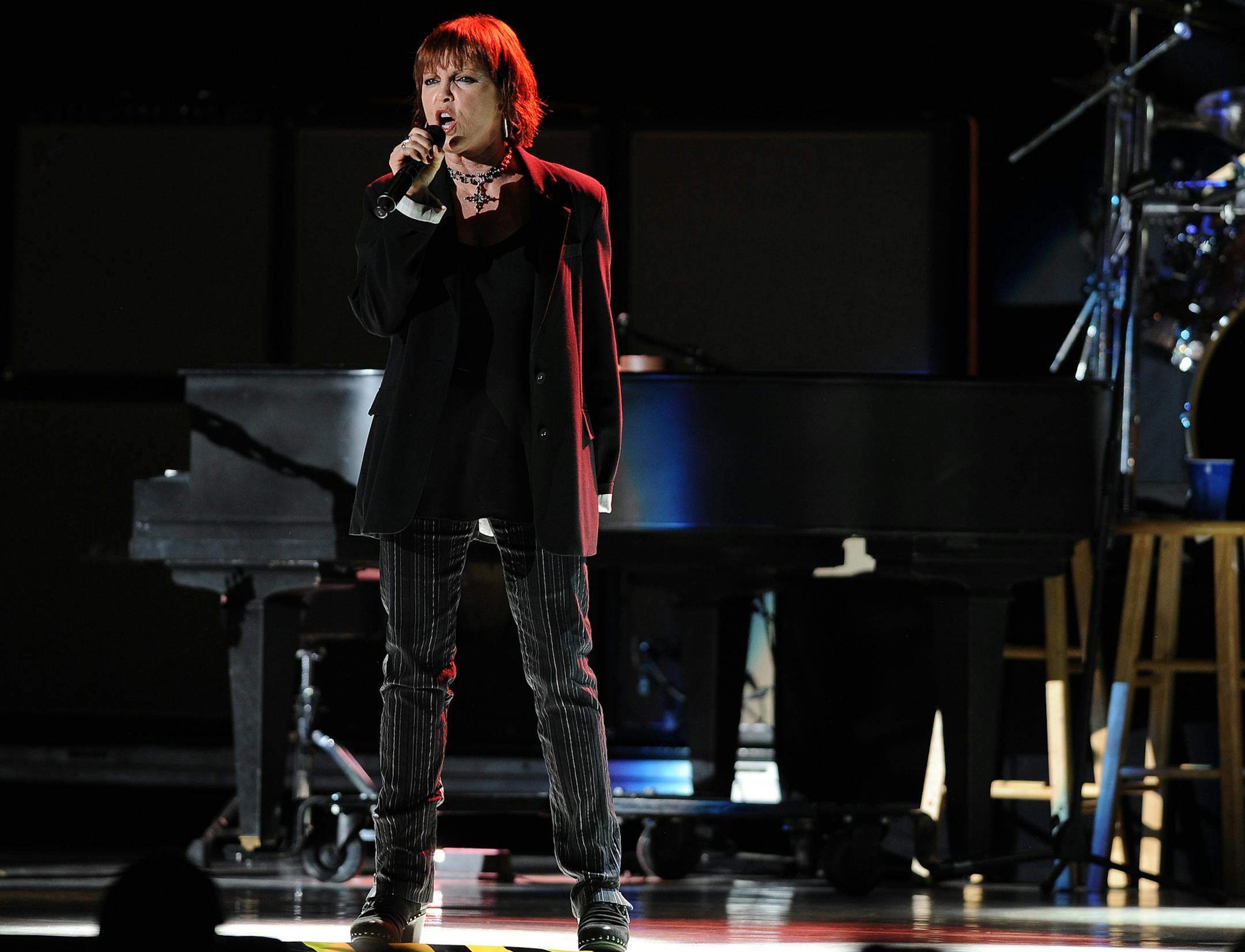 Pat Benatar performs live in concert at the Cruzan Amphitheater on October 12, 2012 in West Palm Beach ,Florida. (Photo by Invision/AP) ORG XMIT: T