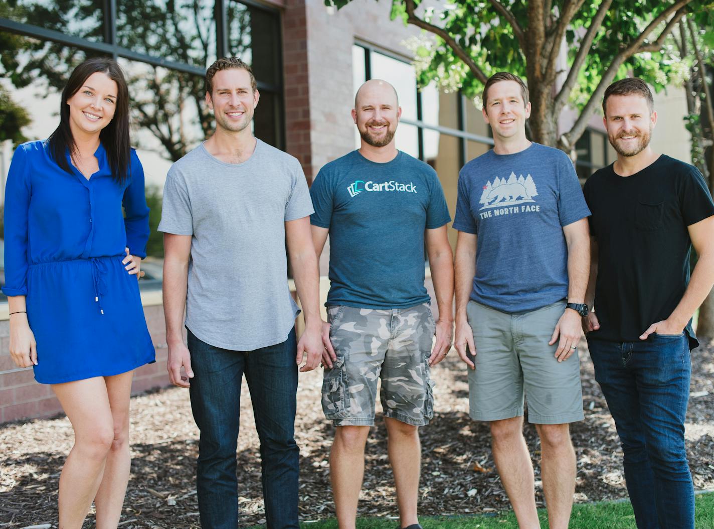 The CartStack team, from left: Catherine O'Keefe, Josh Voydik, Dave Mattson, Brett Thoreson, CartStack CEO, and Colton Bradshaw.