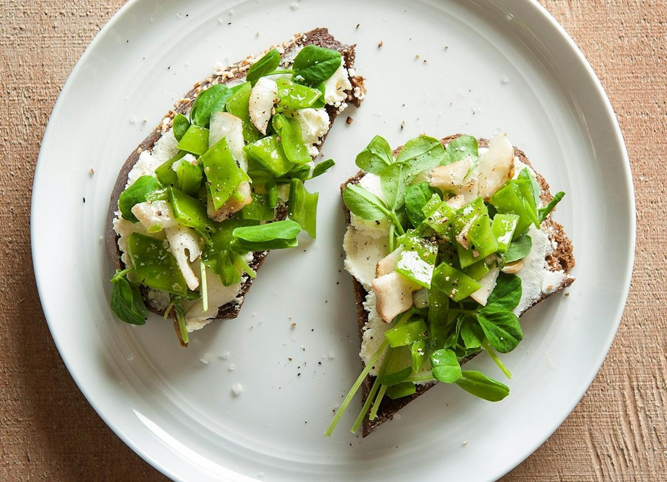 Perfect Peas on Rye Toast.
