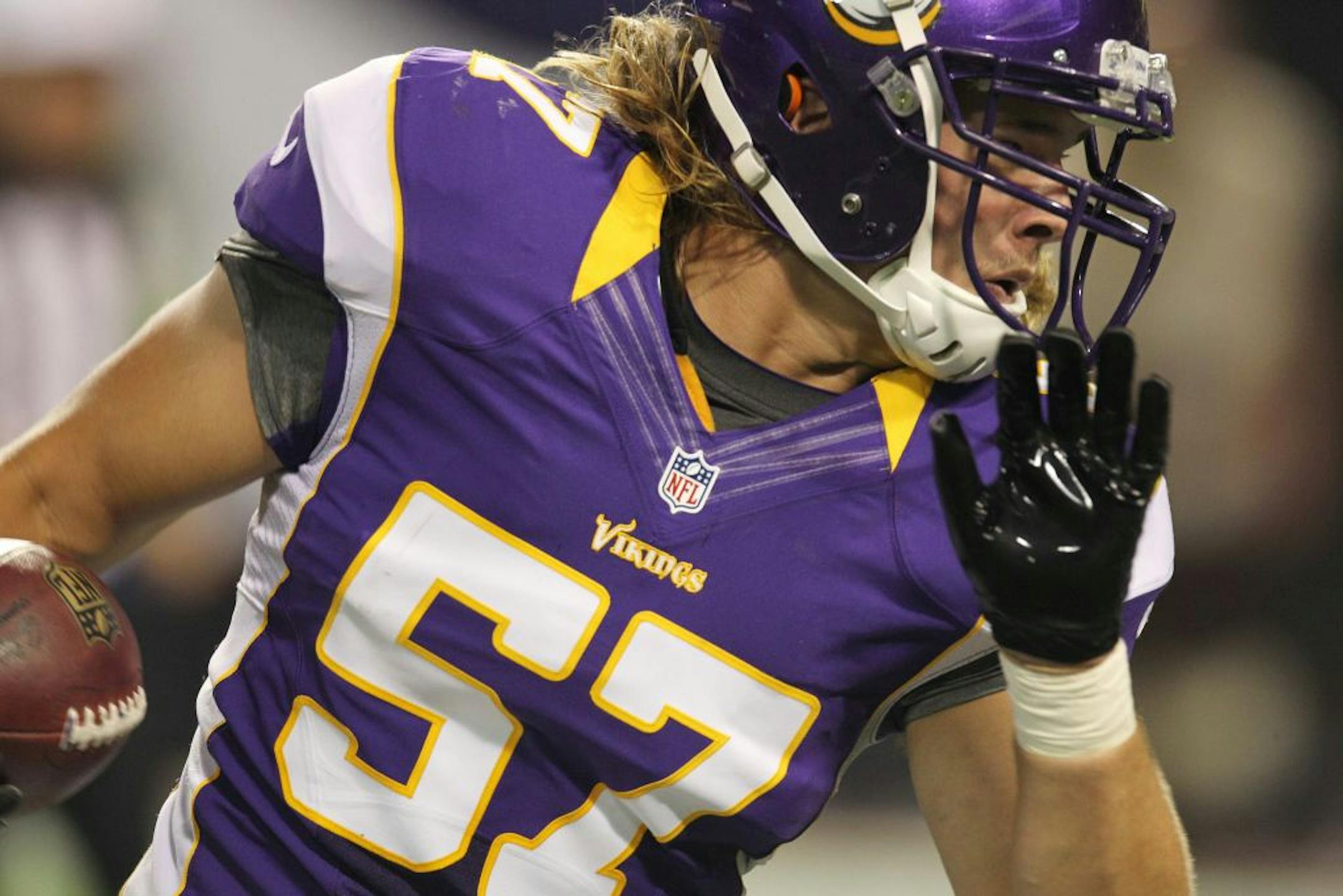 Minnesota Vikings linebacker Audie Cole (57)