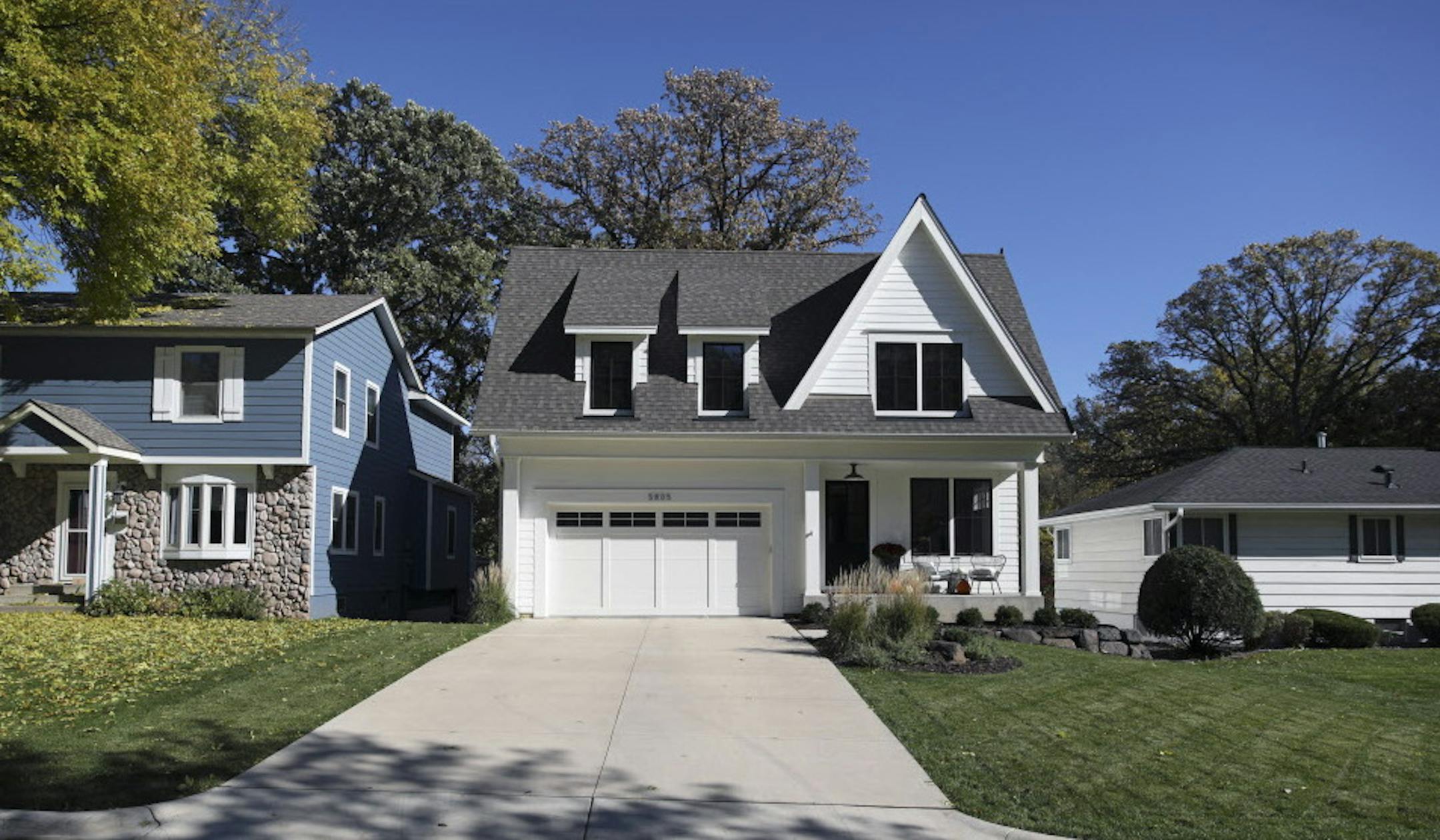 The "urban farmhouse" has become ubiquitous in some Twin Cities neighborhoods. This is the home of Kyle and Tiffany Graalum in Edina. (Couple was not home when we shot these pictures, so no portrait or interiors.) ] BRIAN PETERSON &#xef; brian.peterson@startribune.com
Edina, MN 10/12/2018