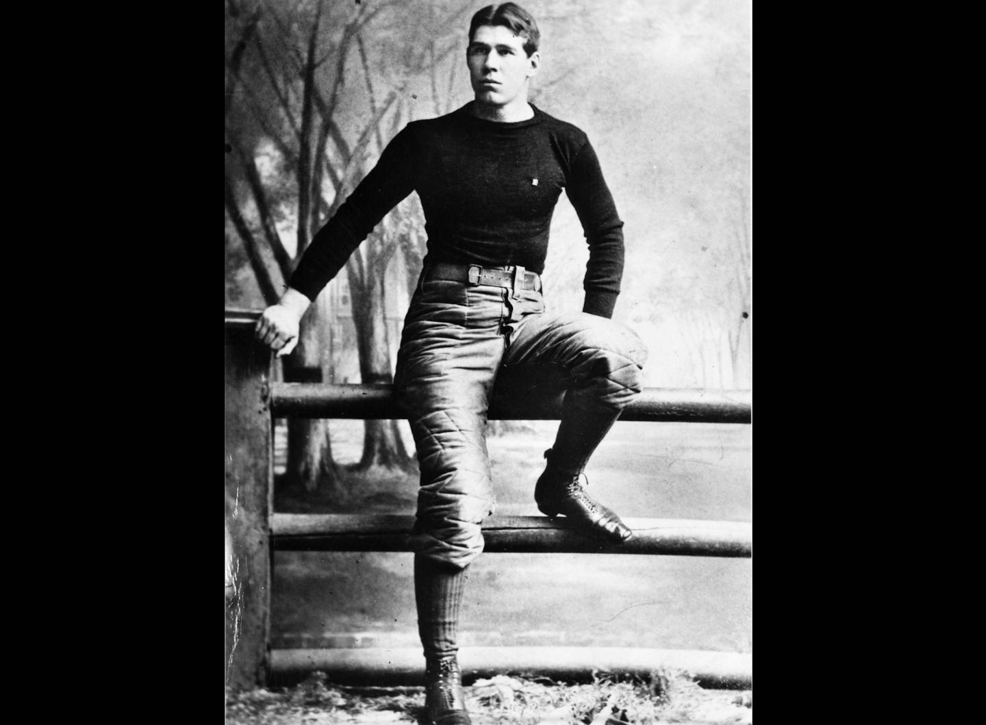 William (Pudge) Heffelfinger Pro football was born on November 12, 1892, when William (Pudge) Heffelfinger, a former star guard at Yale, accepted $500 to play for the Allegheny Athletic Association in a game against its chief rival, the Pittsburgh Athletic Club. Heffelfinger, by accepting the AAA&#x2019;s very generous payment became the game&#x2019;s first known professional. Photo by Pro Football Hall of Fame