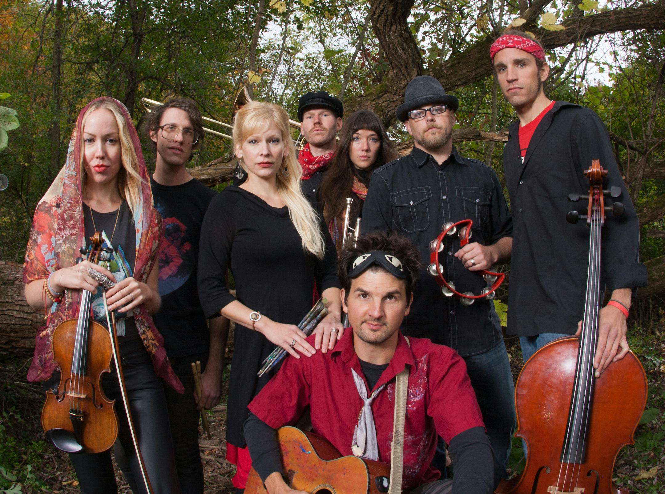 Cloud Cult’s Craig Minowa, front, says “Unplug” revisits the band’s philosophical development.