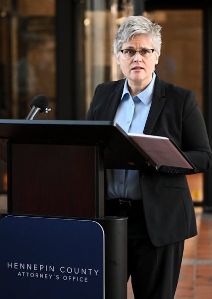 Hennepin County Attorney Mary Moriarty speaks to the media during a press conference Friday, March 24, 2023.
