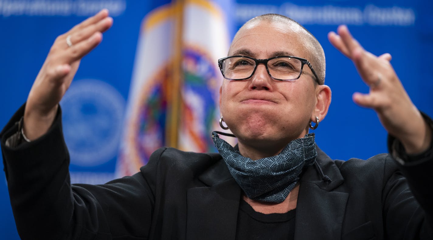 ASL interpreter Nic Zapko has been a fixture at Gov. Tim Walz's news conferences.