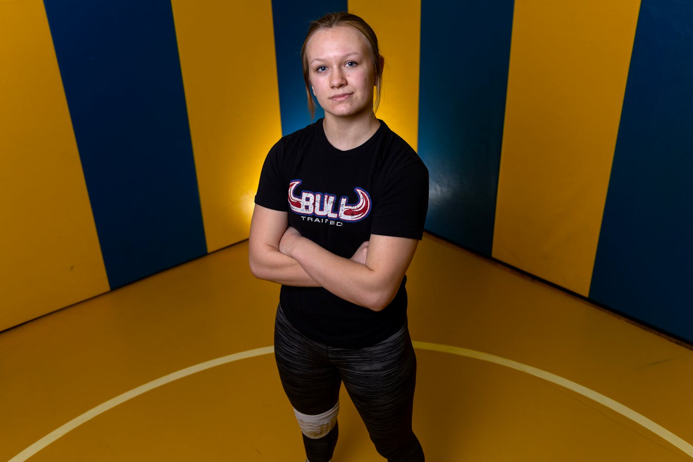 Hastings high school wrestler Skylar Little Soldier Monday, Jan. 30, 2023, in Hastings, Minn. Little Soldier holds the highest national ranking of any female wrestler in Minnesota. She's defending state champion, a member of the US National team and a Native American who is a member of the Three Affiliated tribes. ] CARLOS GONZALEZ • carlos.gonzalez@startribune.com.