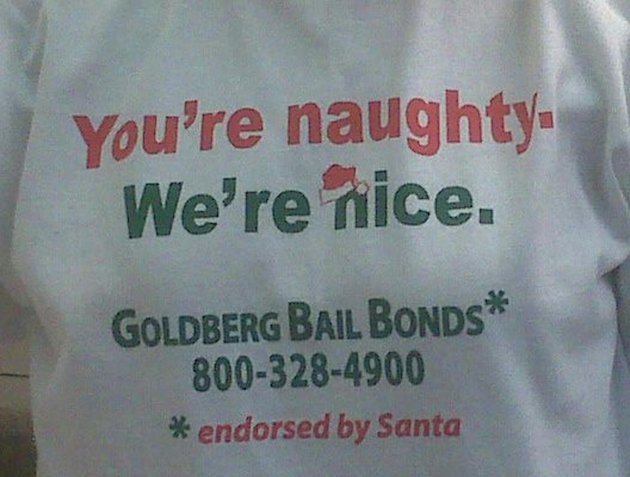 T-shirt from Goldberg Bail Bonds