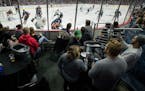 Fans watched the Iowa Wild game from the VIP area at Wells Fargo Arena in Des Moines in 2017. The American Hockey League, the league in which the Iowa