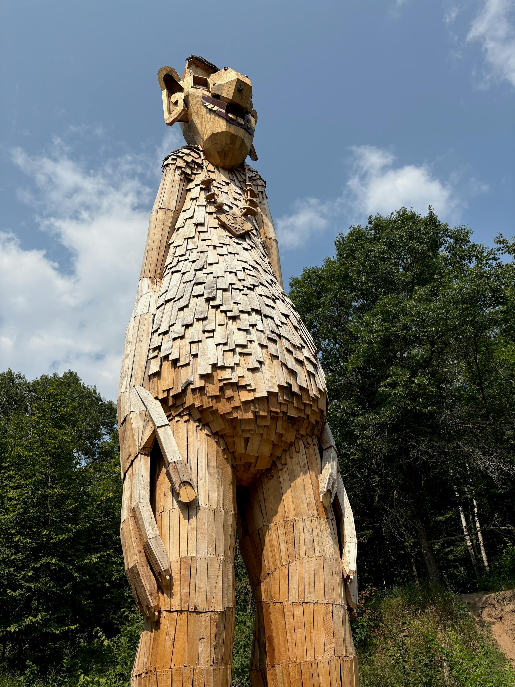 Long Leif, one of the other trolls, is located in Detroit Lakes, Minn. He's over 42 feet tall.