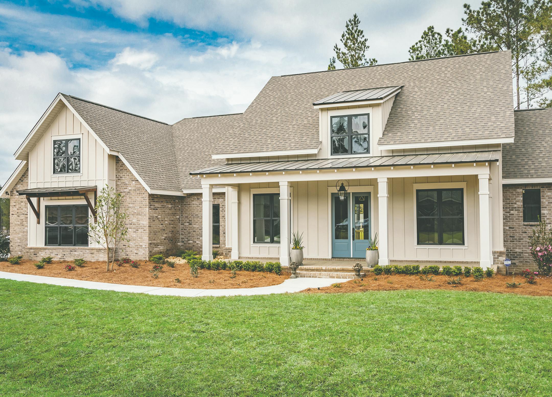 A new-fashioned farmhouse.