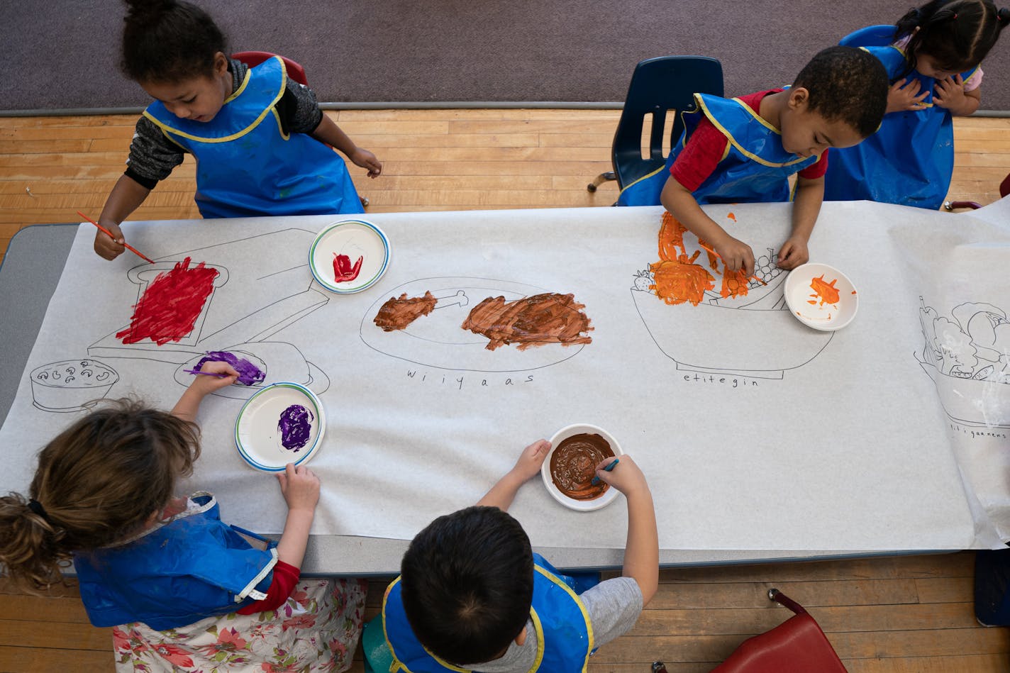 Gov. Tim Walz offered new advice for preschools faced with the prospect of closing as a precaution against COVID-19. 2019 file photo of a children in a preschool class at Four Directions school in Minneapolis.