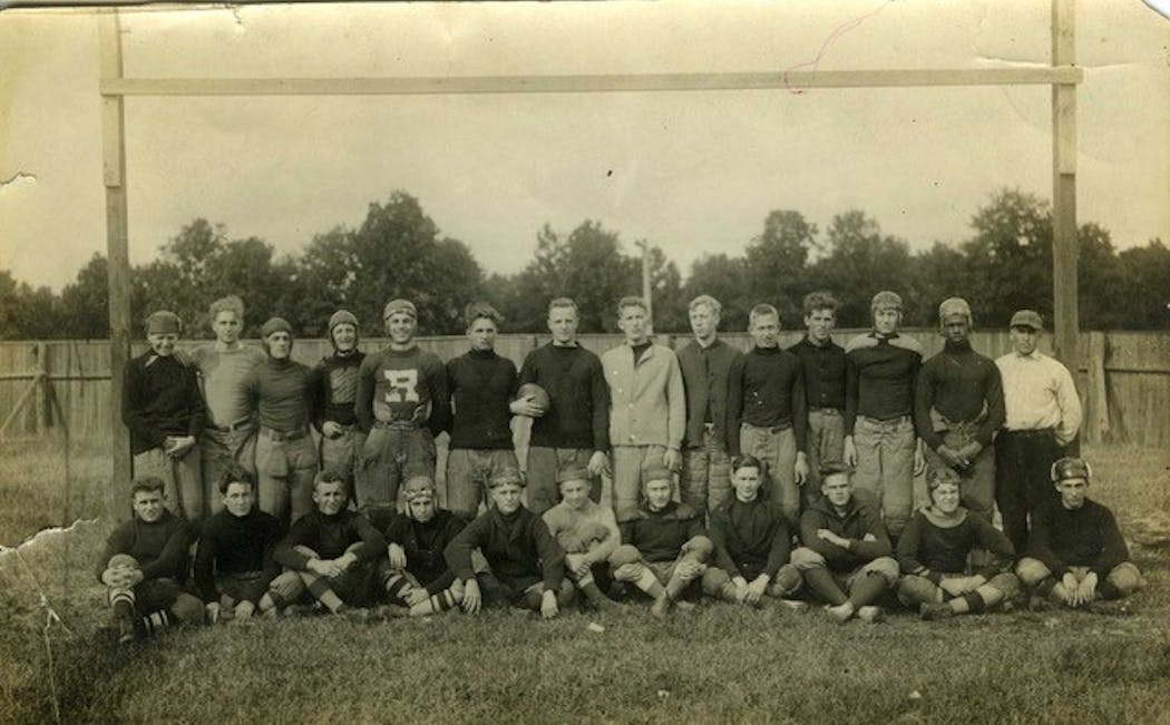 The Rochester High School football champions, circa 1917. William O’Shields is standing, second from the right.