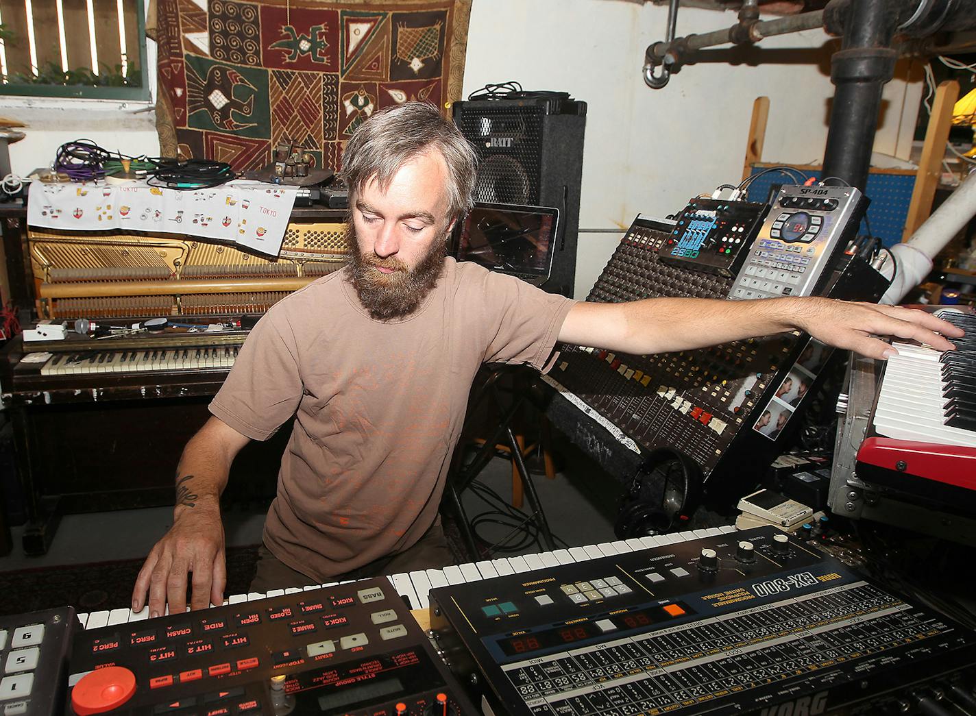 Martin Dosh in his home studio in Minneapolis.