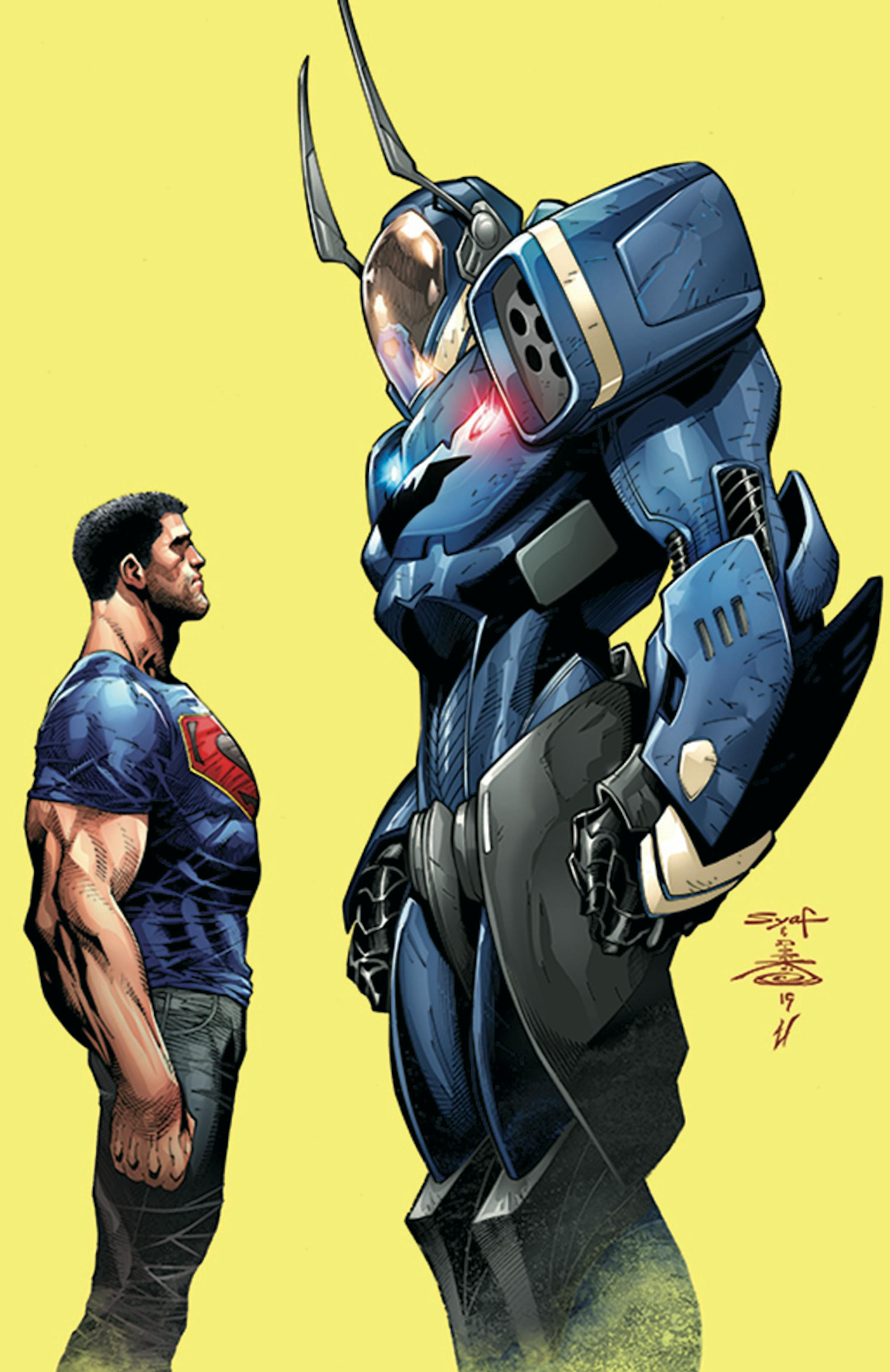 The "new" Superman and new Batman get a gander at each other on the cover of "Batman/Superman" #21 ($3.99). Copyright DC Entertainment Inc. (TNS) ORG XMIT: 1169632