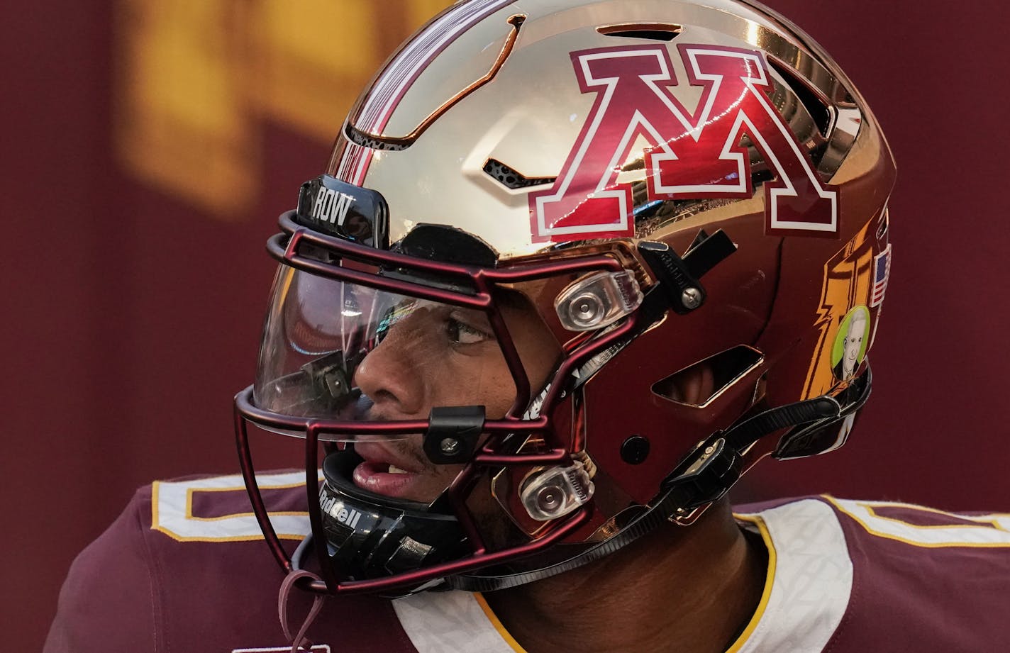 Minnesota Gophers wide receiver Rashod Bateman (0) warmed up before the game. ] Mark Vancleave Ð The Minnesota Gophers played the Michigan Wolverines on Saturday, Oct. 24, 2020 at TCF Bank Stadium in Minneapolis.