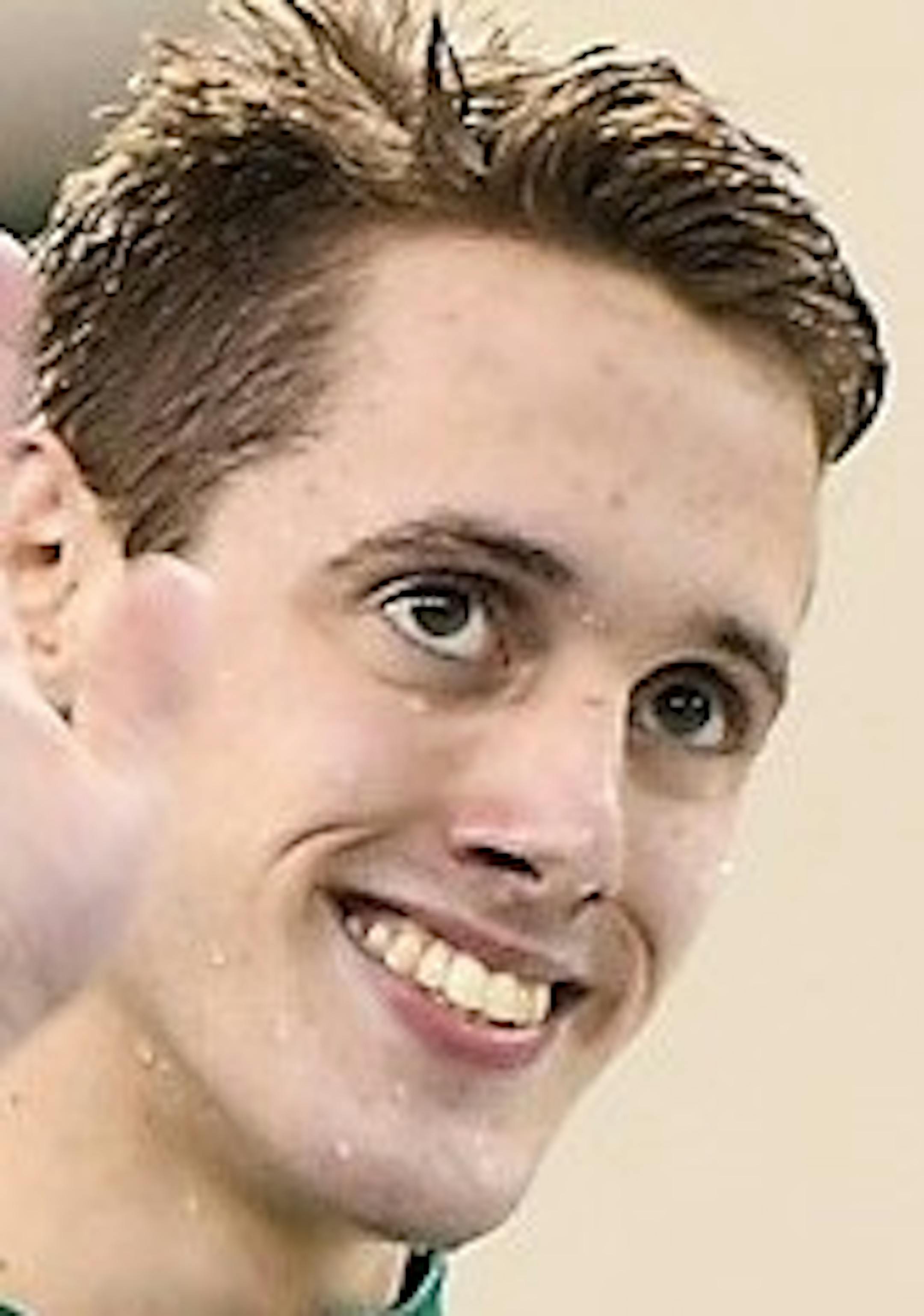 Peter Larson of Edina waved to the crowd after winning the 100 yard freestyle. ] COURTNEY DEUTZ • courtney.deutz@startribune.com on Saturday, March 2, 2019 at the Jean K. Freeman Aquatic Center at the University of Minnesota in Minneapolis. Minnesota state high school league boys swimming finals. ORG XMIT: MIN1903022108494829