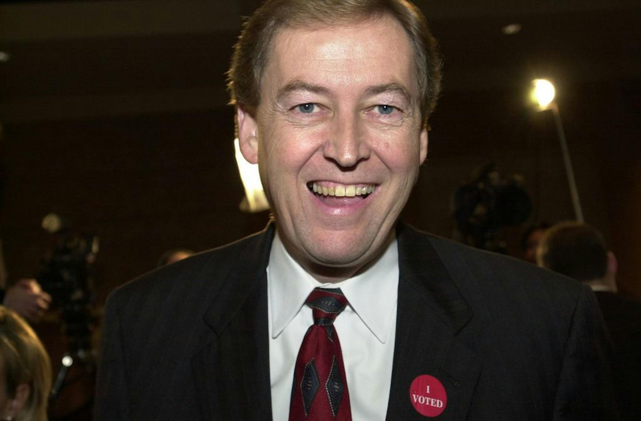 ST. PAUL, MN - 11/7/2000 - TUESDAY - Rod Grams said he was "still optomistic about the outcome" at about 7:30pm at GOP headquarters in the St. Paul Radisson on Kellogg&gt;