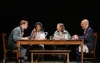 Ben Biggers, Sharaé Moultrie, Jennifer Blood and John Schiappa play the inn-keeping family in “Girl From the North Country,” whose Broadway tour 