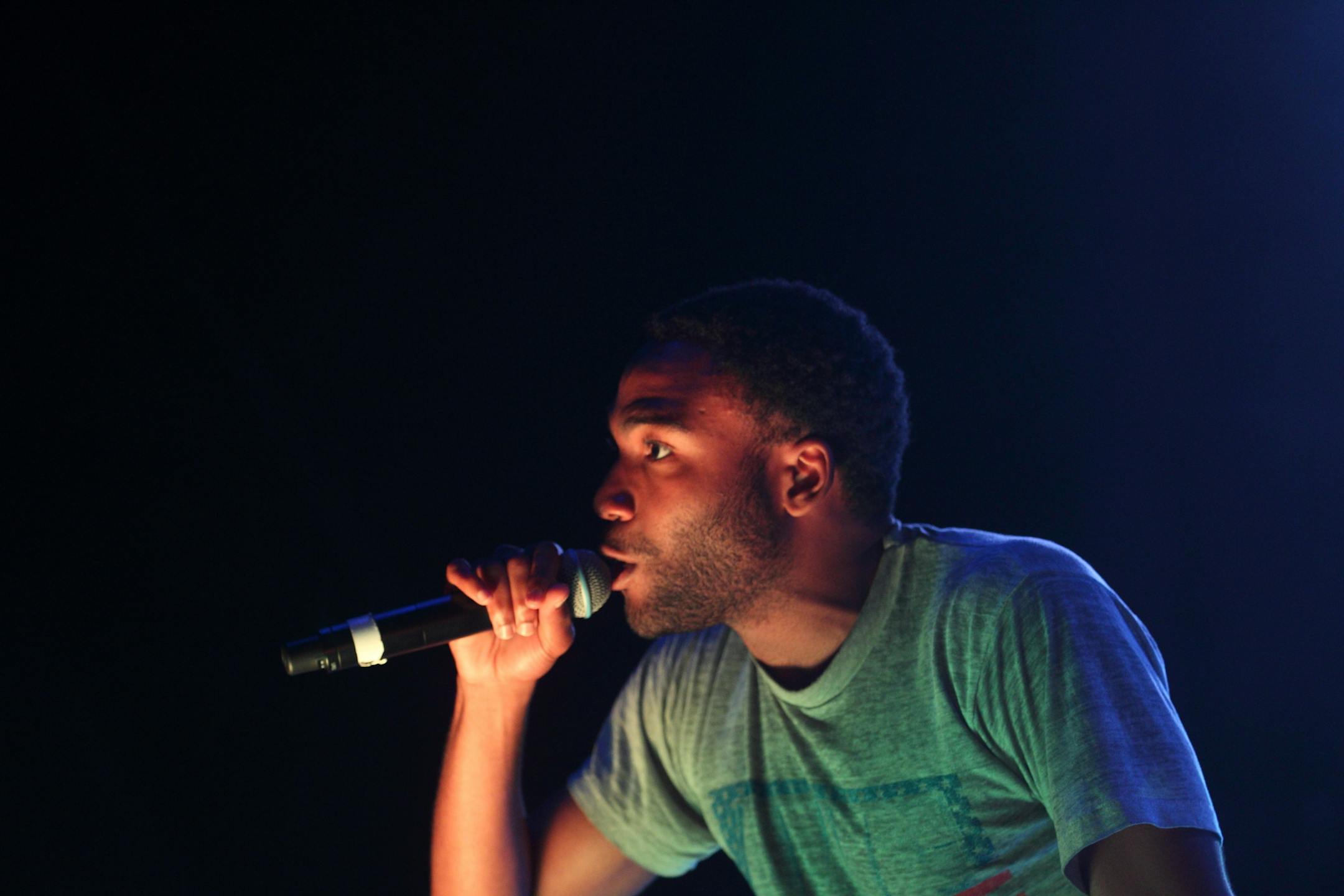 Childish Gambino performs at the Lollapalooza festival in Chicago's Grant Park on Sunday, Aug. 5, 2012. (Photo by Steve C. Mitchell/Invision/AP) ORG XMIT: NYENT116