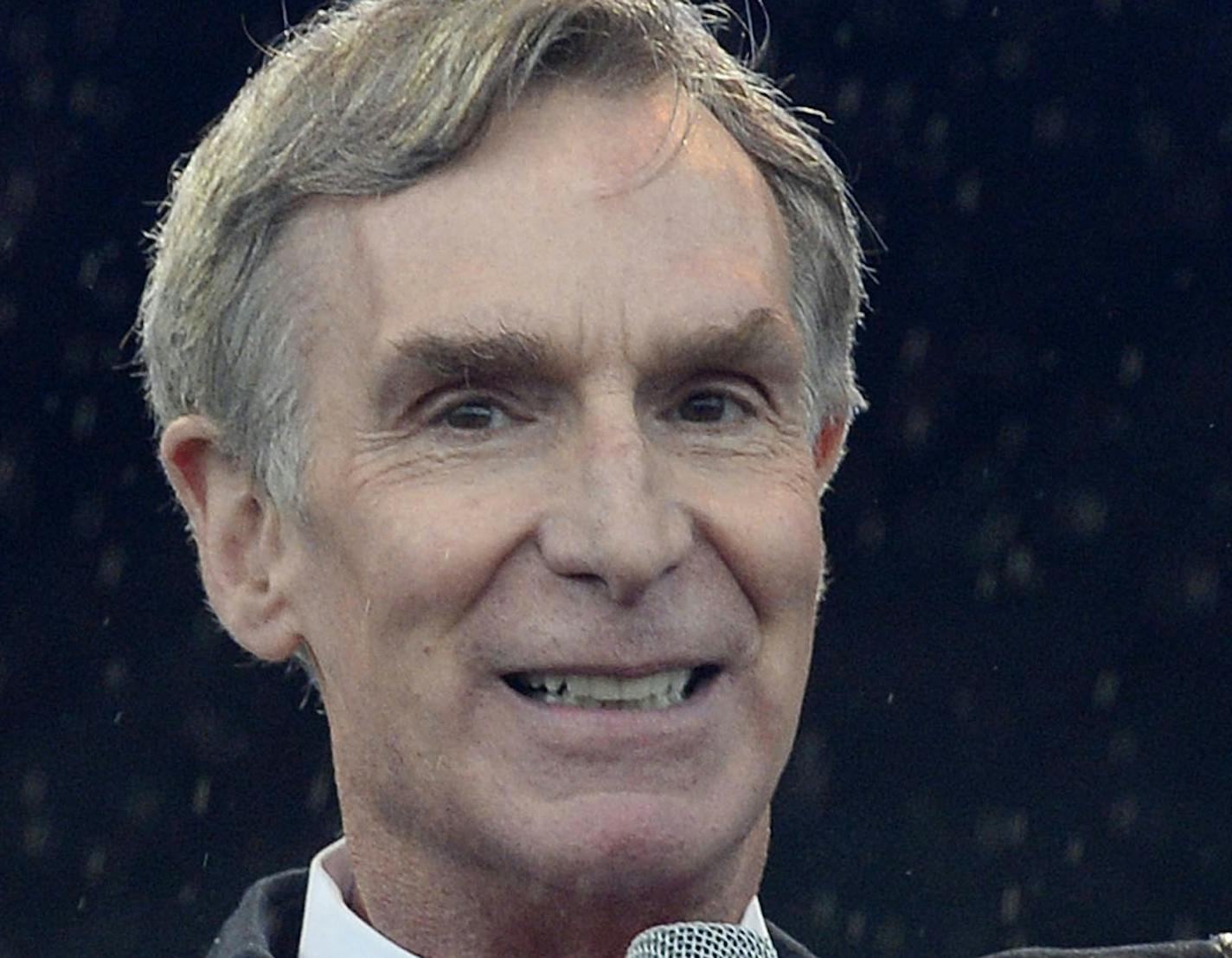 Bill Nye the Science Guy speaks as thousands of scientists and their supporters join the March for Science in Washington, D.C., on Saturday, April 22, 2017. (Olivier Douliery/Abaca Press/TNS)