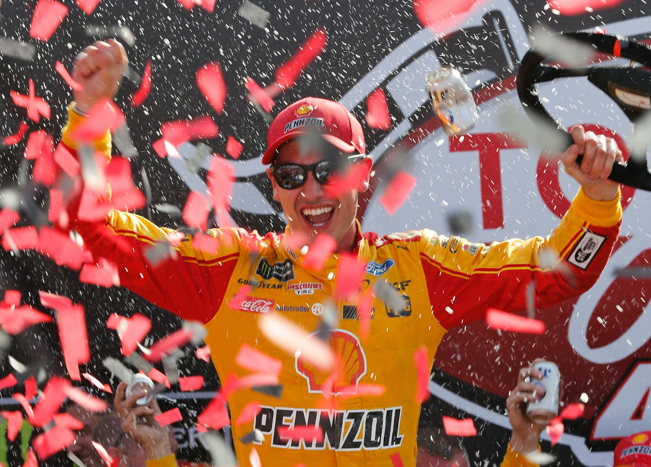 A mix of execution and good fortune got Joey Logano to Victory Lane.
