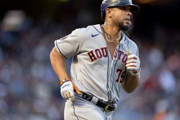 José Abreu belted two home runs for the Astros on Tuesday at Target Field.