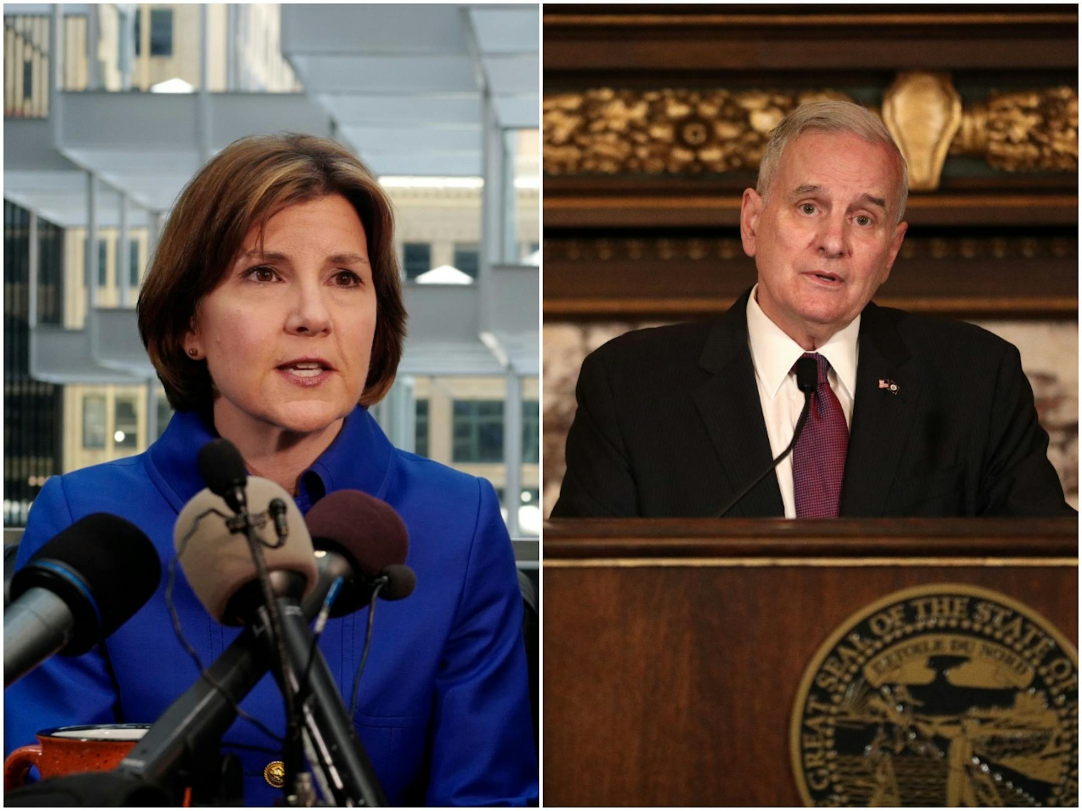 Minnesota Attorney General Lori Swanson and Gov. Mark Dayton