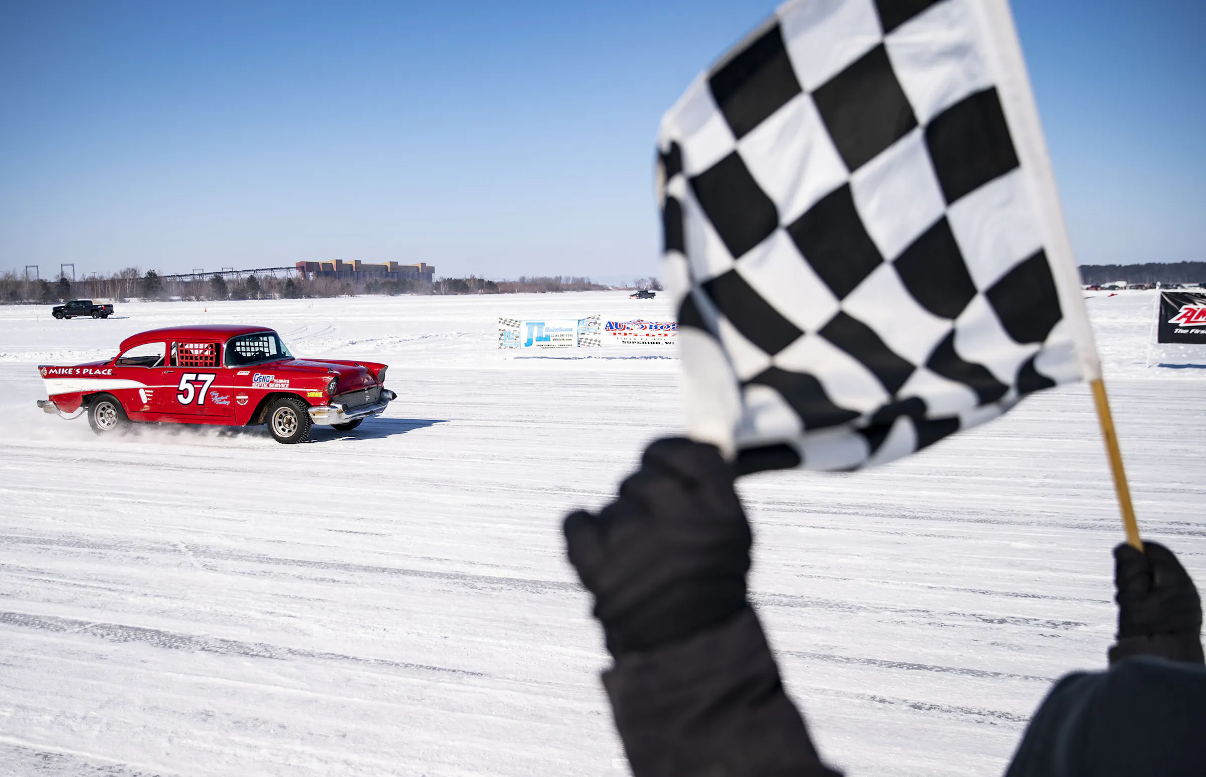 On Lake Superior bay, ice racing puts a frozen twist on NASCAR