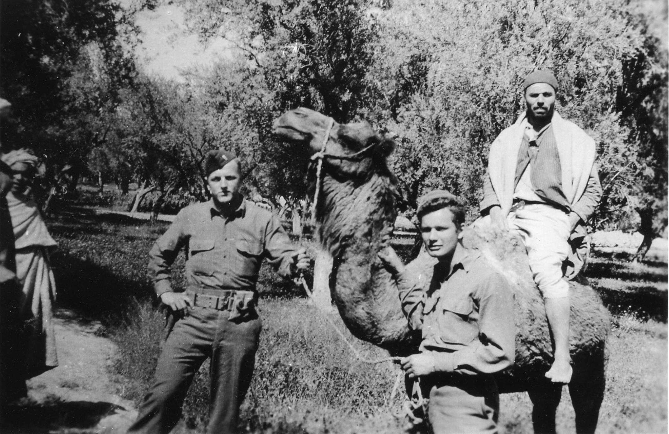 Lt. Don Frederick, center front, of the 1st Ranger Battalion, was photographed in North Africa with his best friend, Lt. Walter Wojcik of Minneapolis, who was killed in the invasion of Sicily.