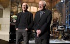 This Saturday, Feb. 6, 2016 photo provided by NBC shows, Larry David, left, and Democratic presidential candidate Sen. Bernie Sanders, introducing mus
