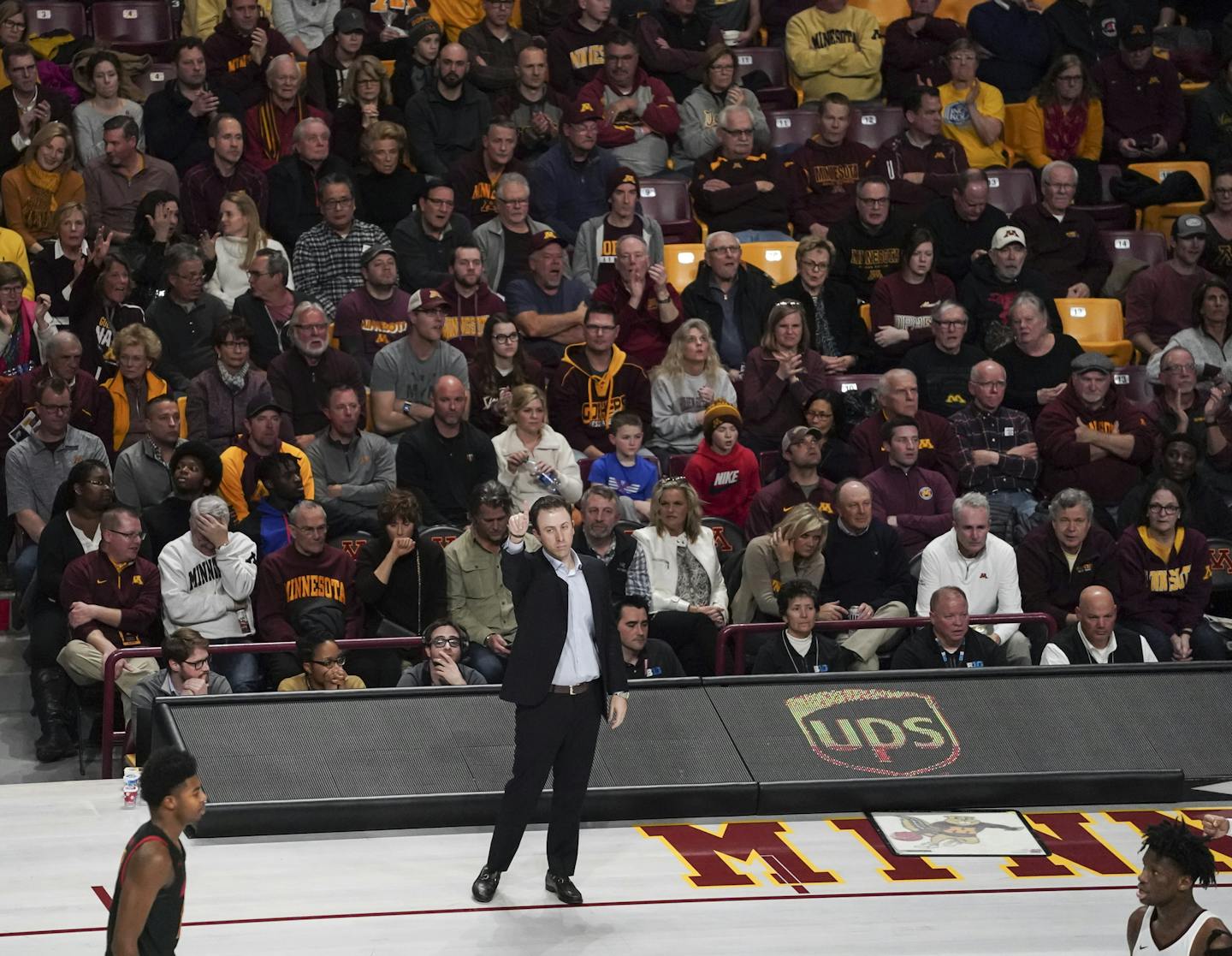 Minnesota Gophers head coach Richard Pitino in the second half. ] RENEE JONES SCHNEIDER &#xa5; renee.jones@startribune.com The Gophers hosted Maryland at Williams Arena at the University of Minnesota in Minneapolis, Minn., on Wednesday, February 26, 2020. Maryland won 74-73.