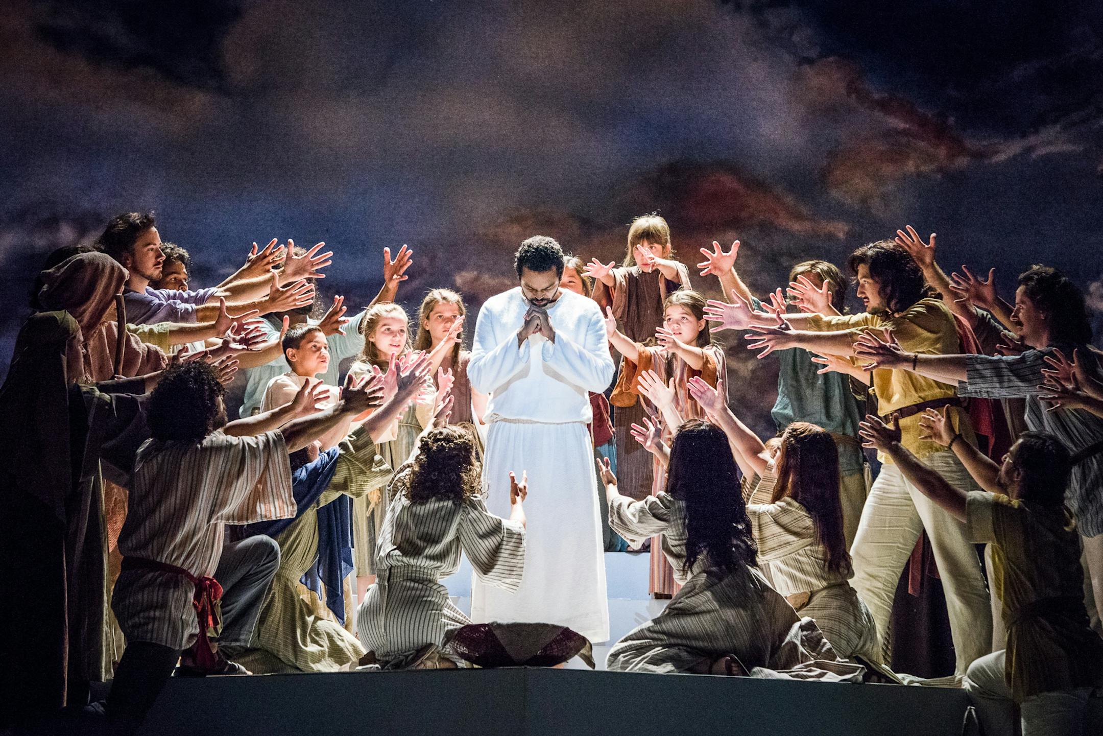 Jesse Nager and the cast of “Jesus Christ Superstar.”