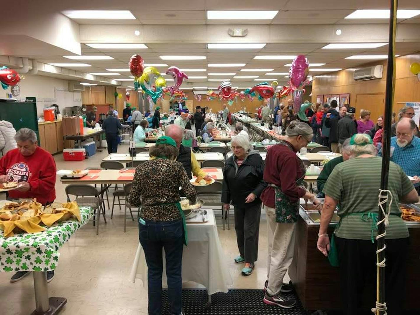 The scene Friday at the St. Albert the Great fish fry, which will be the last for a time.