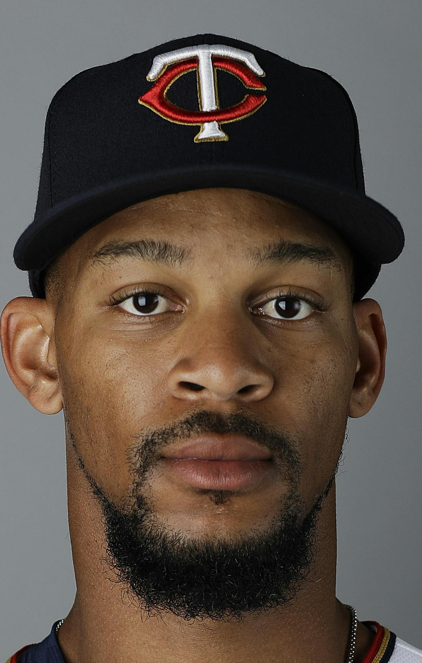 This is a 2017 photo of Byron Buxton of the Minnesota Twins baseball team. This image reflects the 2017 active roster as of Thursday, Feb. 23, 2017 when this image was taken. (AP Photo/David Goldman) ORG XMIT: FLDG101