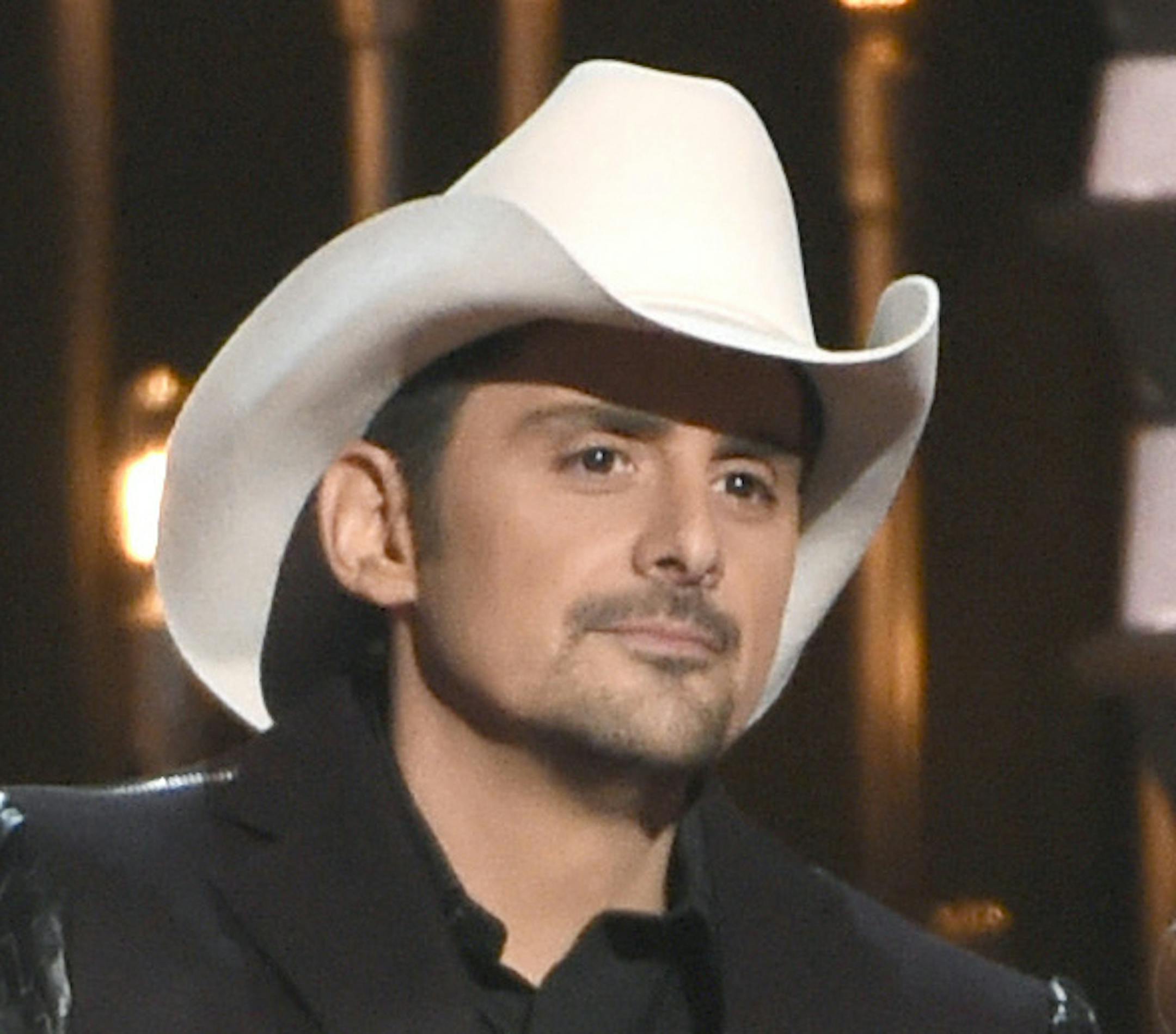 FILE - In this Nov. 4, 2015 file photo, hosts Brad Paisley, left, and Carrie Underwood speak at the 49th annual CMA Awards in Nashville, Tenn. Paisley and Underwood, along with Dierks Bentley, Eric Church, Maren Morris and Keith Urban will perform at the 50th annual Country Music Association Awards show on Nov. 2. (Photo by Chris Pizzello/Invision/AP, File)
